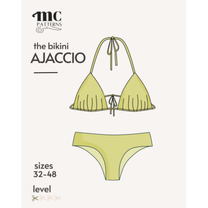 The Ajaccio bikini top+bottom pattern